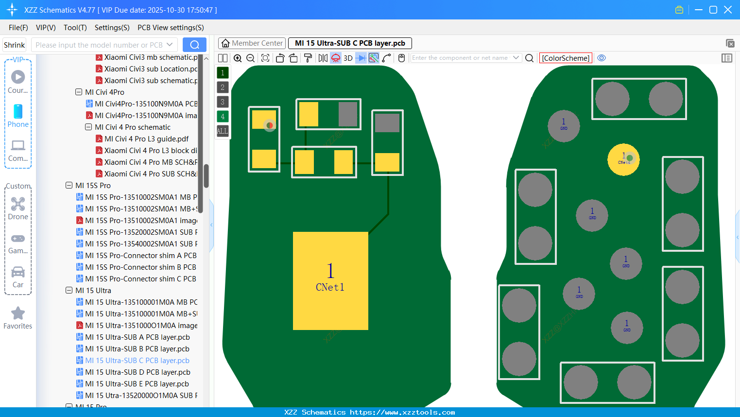 Xiaomi MI 15 Ultra-SUB C PCB Layer